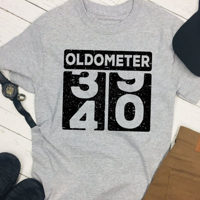 Oldometer (ANY AGE) Birthday Shirt | Men's Funny Birthday Tee