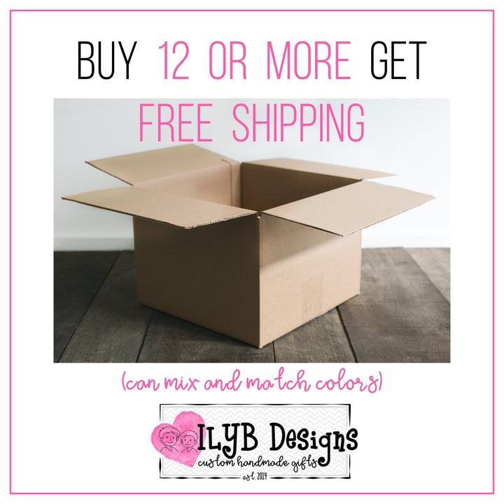 Buy 12 or more blank tumblers and get free shipping. You can mix and match colors.
