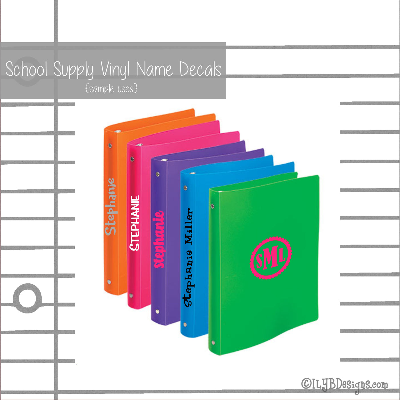 Gymnastics Back to School Labels - School Supply Labels for Girls - Back to School Name Decals - ILYB Designs