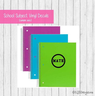 Back to School Subject Labels - CUSTOMIZED School Subject Labels for Boys - ILYB Designs