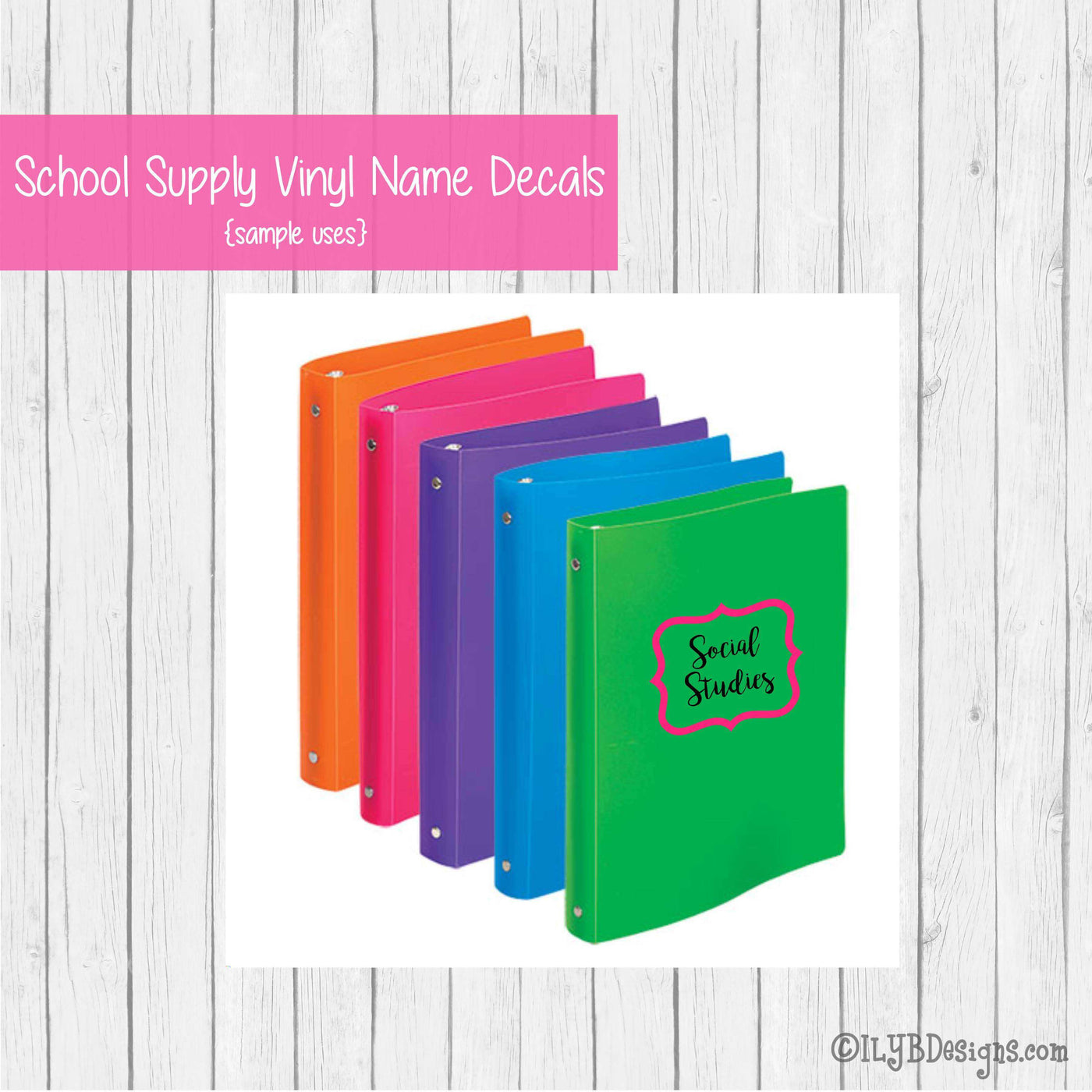 Back to School Subject Labels - CUSTOMIZED School Subject Labels for Girls - ILYB Designs