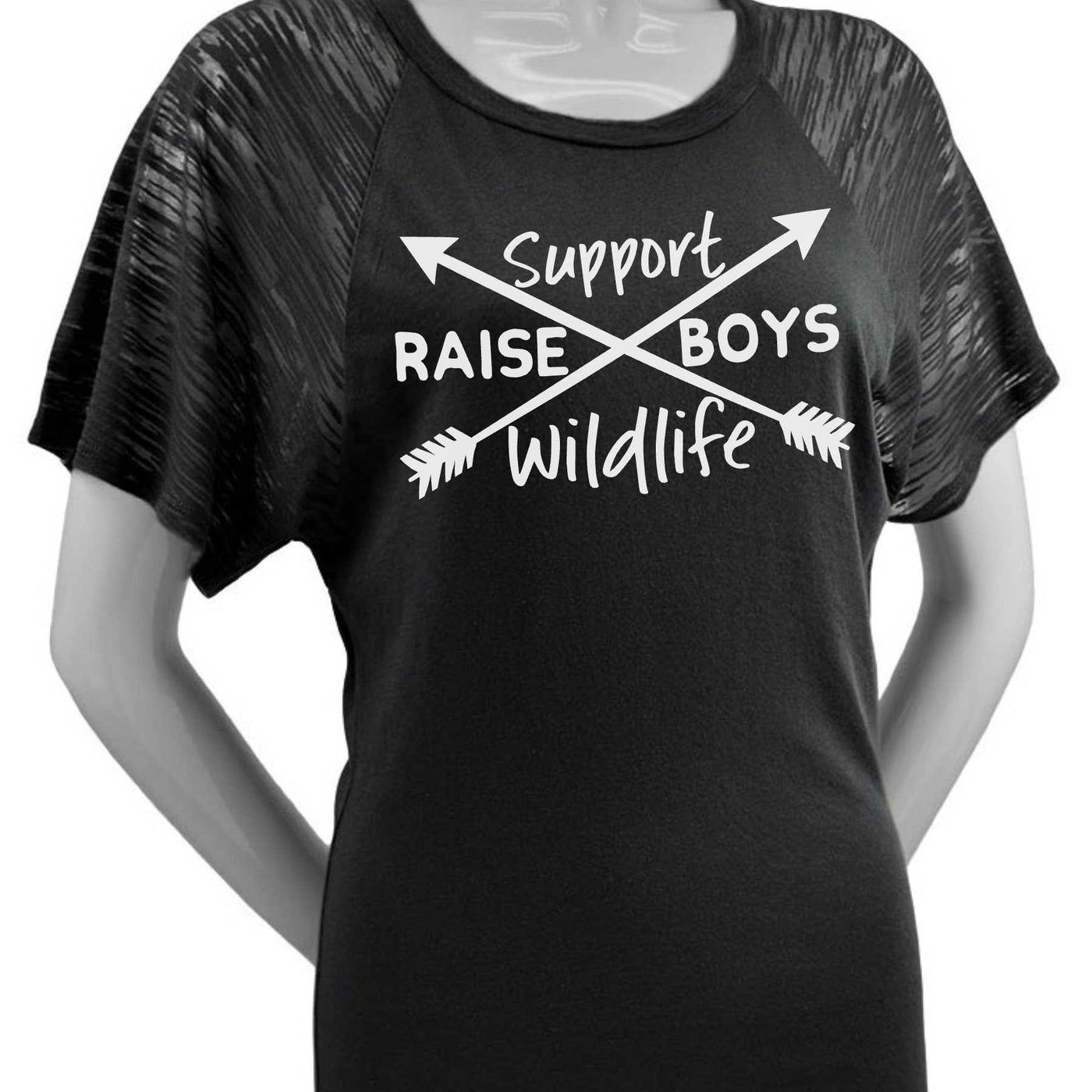 SUPPORT WILDLIFE RAISE BOYS Custom T-Shirt - Mom of Boys Shirt - ILYB Designs