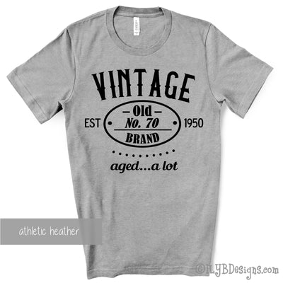 Men's Funny 70th Birthday Shirt - Vintage 70th Birthday T-Shirt - Shirt for 70th Birthday - Men's Funny Birthday Tee - ILYB Designs