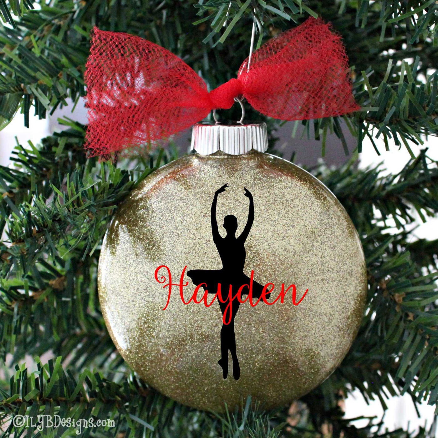 Ballerina Christmas Ornament - Ballet Christmas Ornament - Ballet Ornament - Dancer Christmas Ornament - ILYB Designs