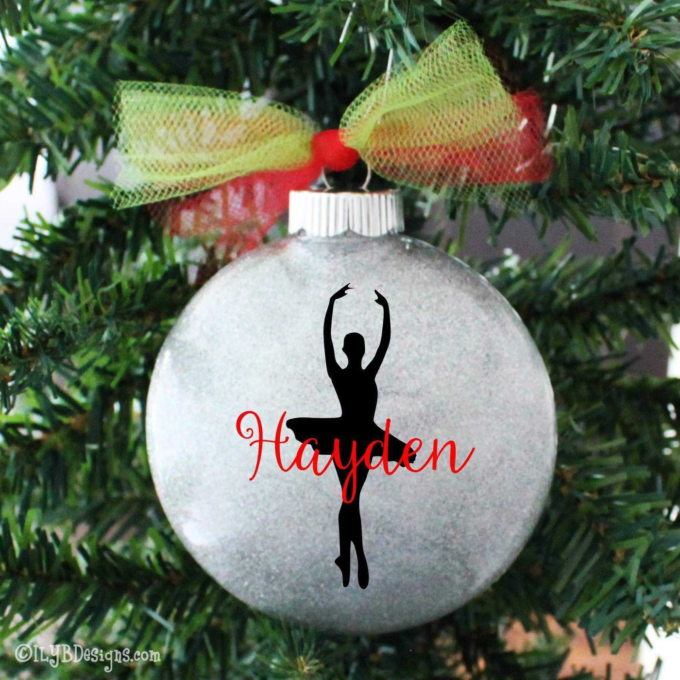 Ballerina Christmas Ornament - Ballet Christmas Ornament - Ballet Ornament - Dancer Christmas Ornament - ILYB Designs