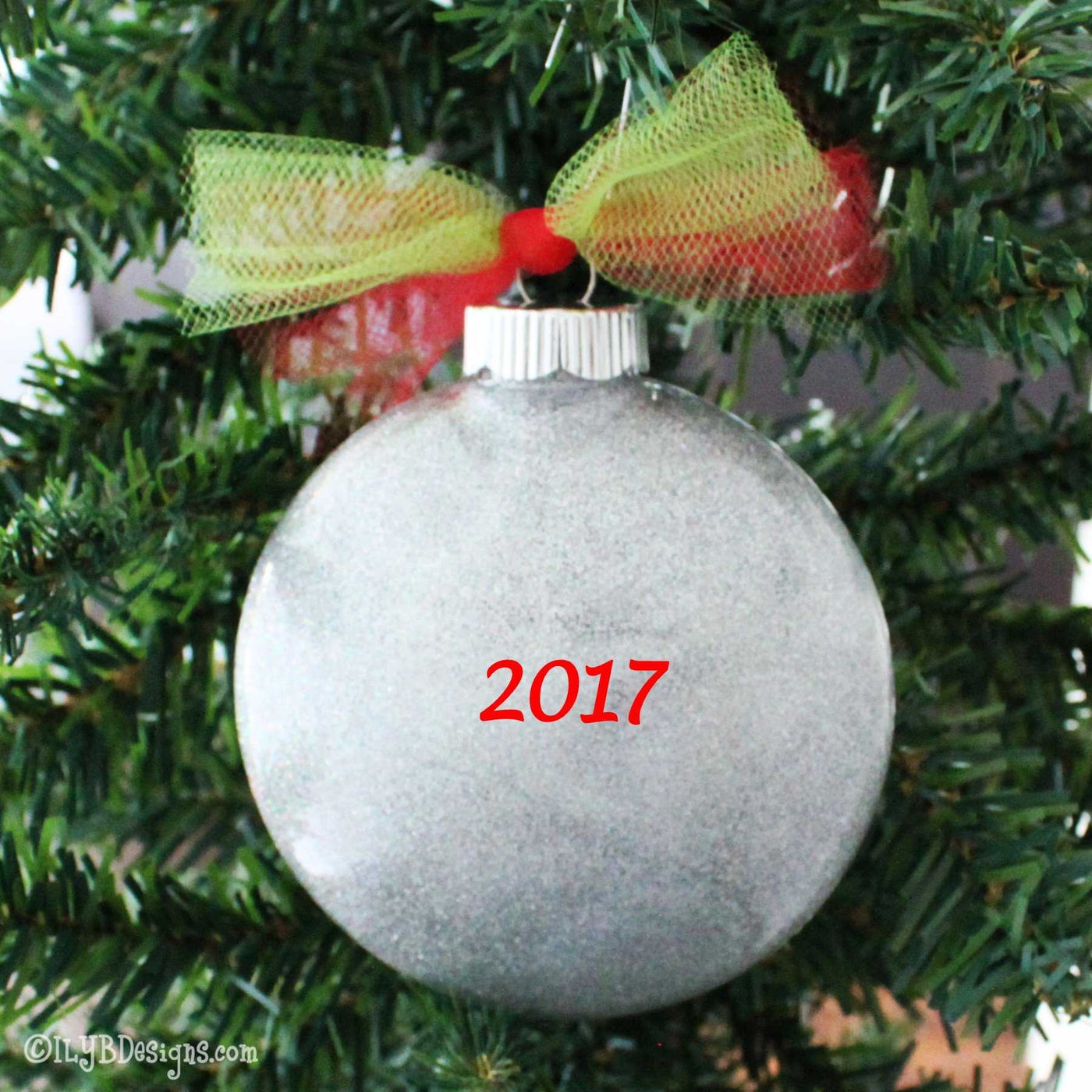Cheerleading Christmas Ornament Personalized Glitter | Sports Ornament | Personalized Glitter