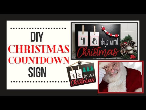 Christmas Countdown Sign Printables & Cut Files - SVG, PNG, PDF, JPEG