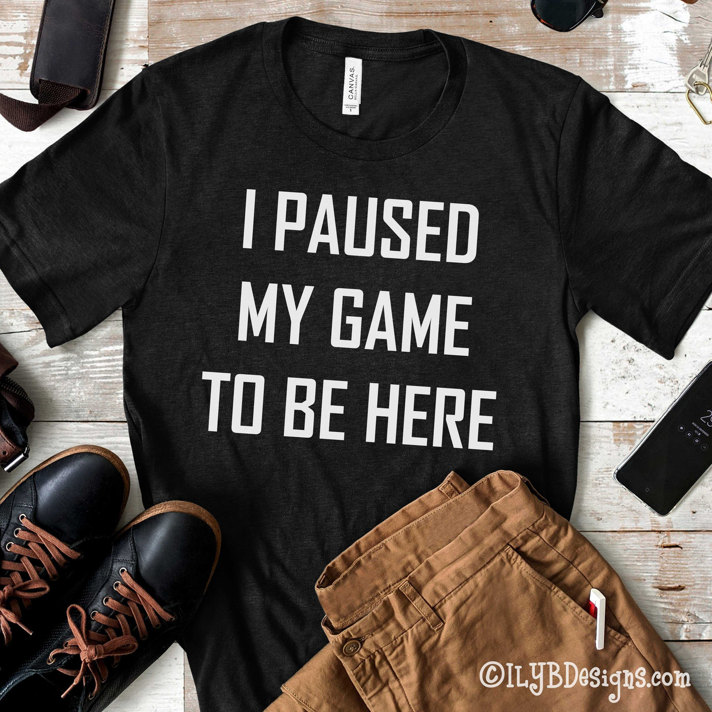 Video Game Shirt - I Paused My Game to Be Here Kids Shirt - Gamer Shirt - Gamer Tee - ILYB Designs