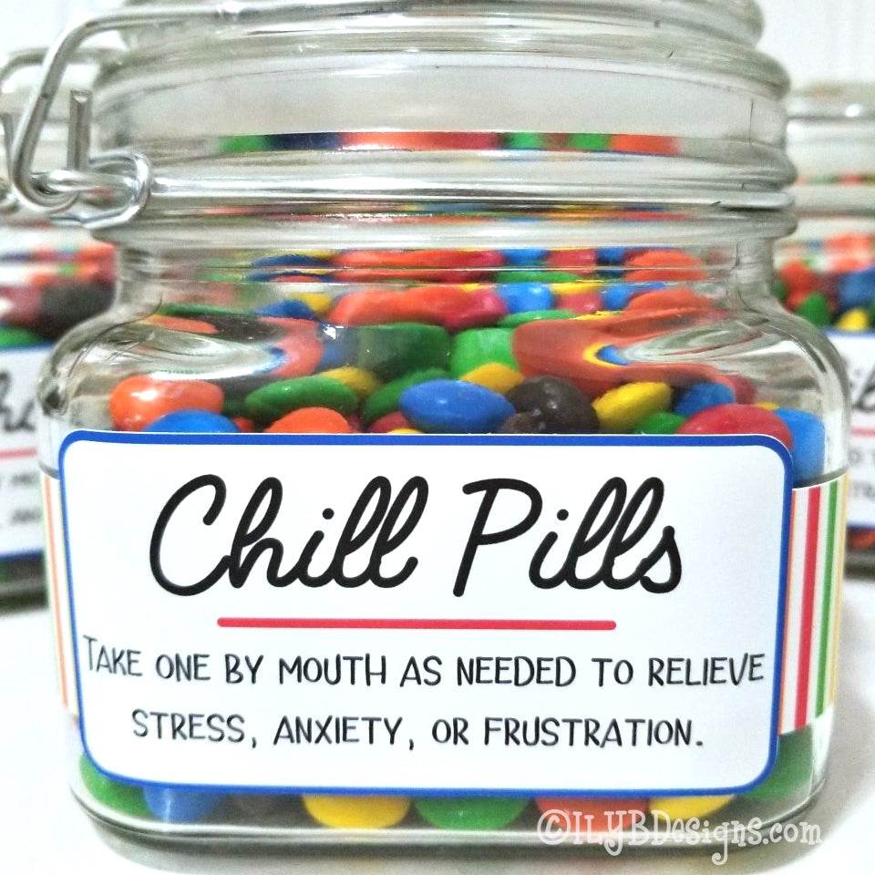Chill Pills SVG, PNG, JPEG Cutting Files - ILYB Designs